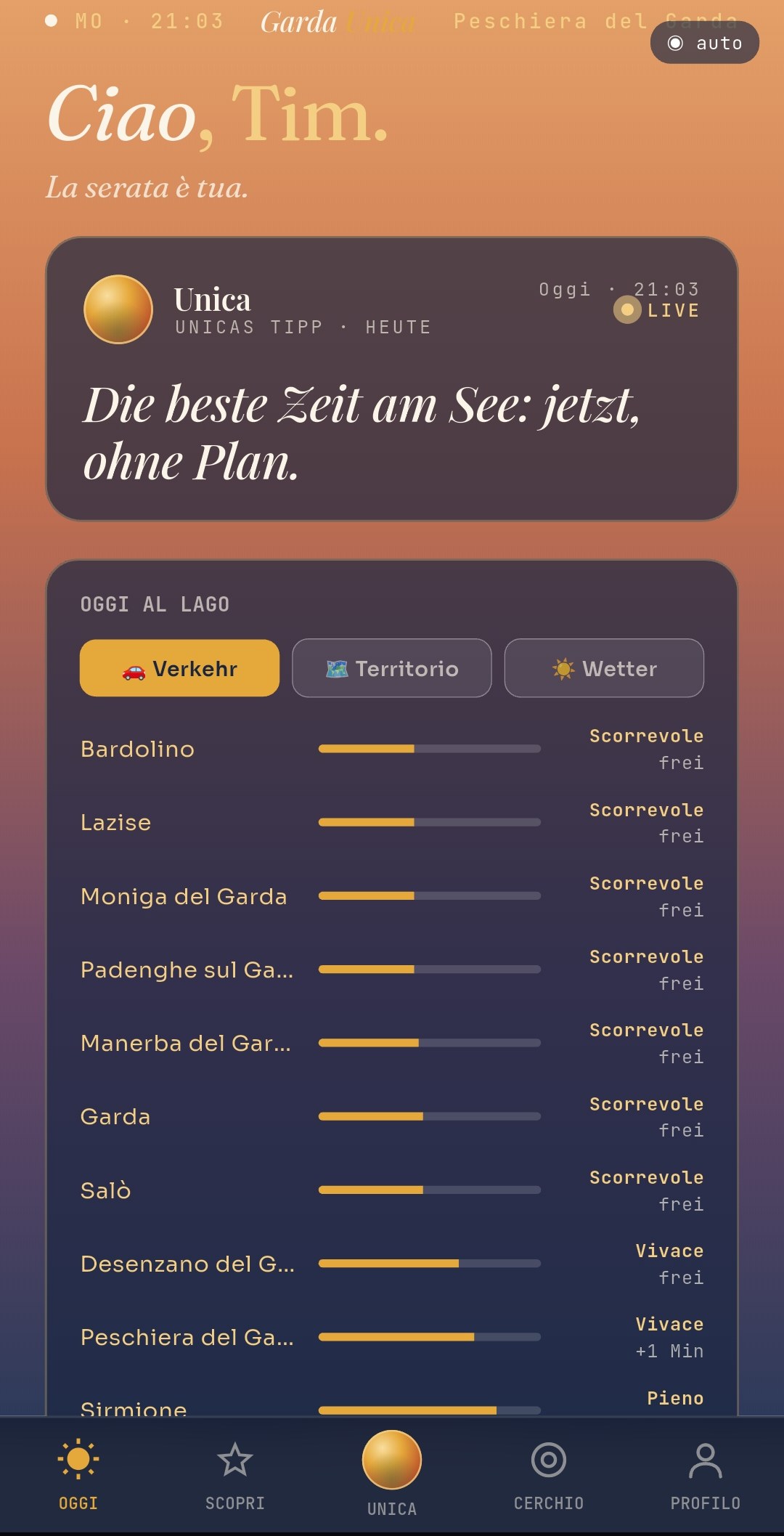 Garda Unica — Oggi-Ansicht